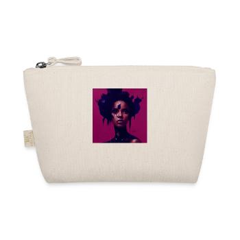 Beautiful african Woman black red portrait motifs - Organic Pouch - nature - Front