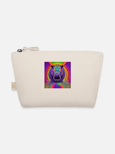 Happy hippo - Organic Pouch - nature - Front
