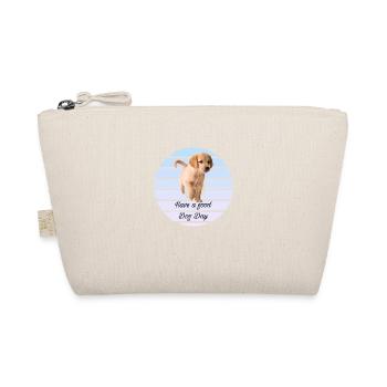 Puppy wishes a good day - Organic Pouch - nature - Front