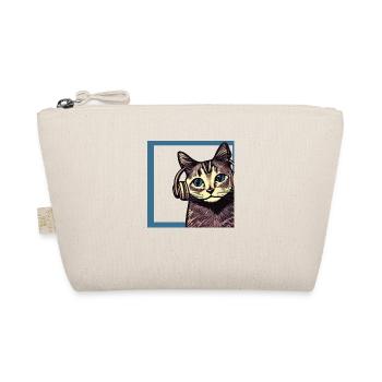 Chat écoutant de la musique avec des écouteurs - Trousse biologique - nature - Devant
