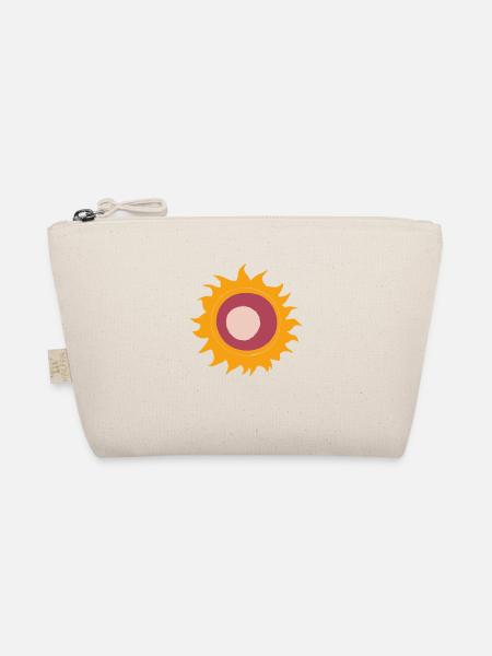 Sonne Sommer Aquarell Natur Strand Himmel Vektor 9 - Bio-Täschchen - Natur