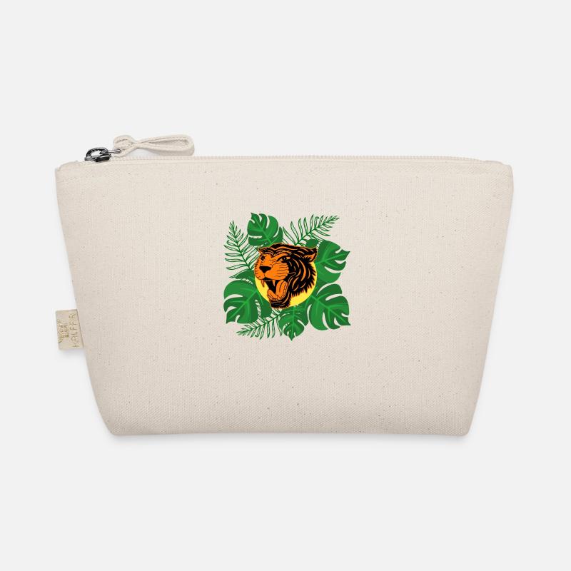 Tiger Jungle Roar Monstera Leaves Gift Organic Pouch