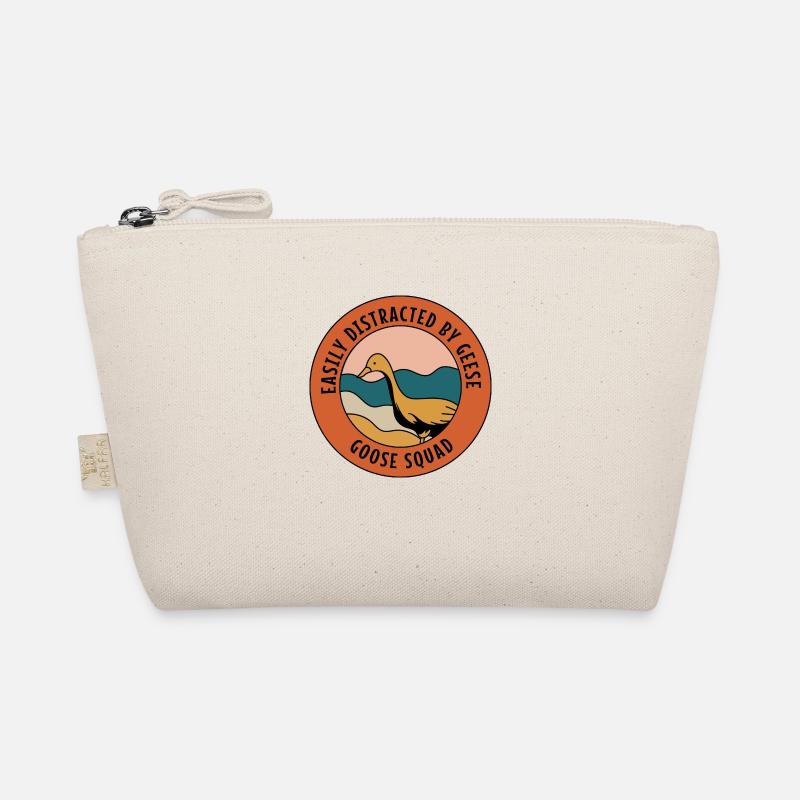 Easily Distracted by Geese Wildlife Cute Goose Organic Pouch