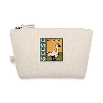 Geese Make Me Smile Cute Bird Nature Goose - Organic Pouch - nature - Front