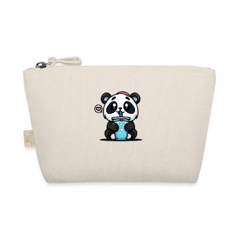 kawaii panda drinking Boba - Organic Pouch - nature - Front