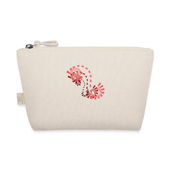 red ornament shaded - Organic Pouch - nature - Front