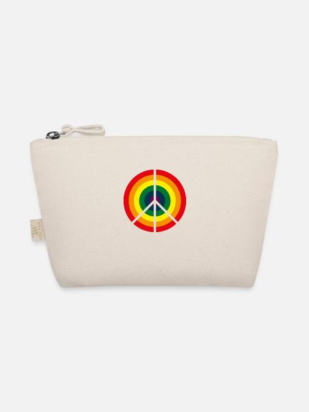 PEACE RAINBOW - Bio-Täschchen - Natur