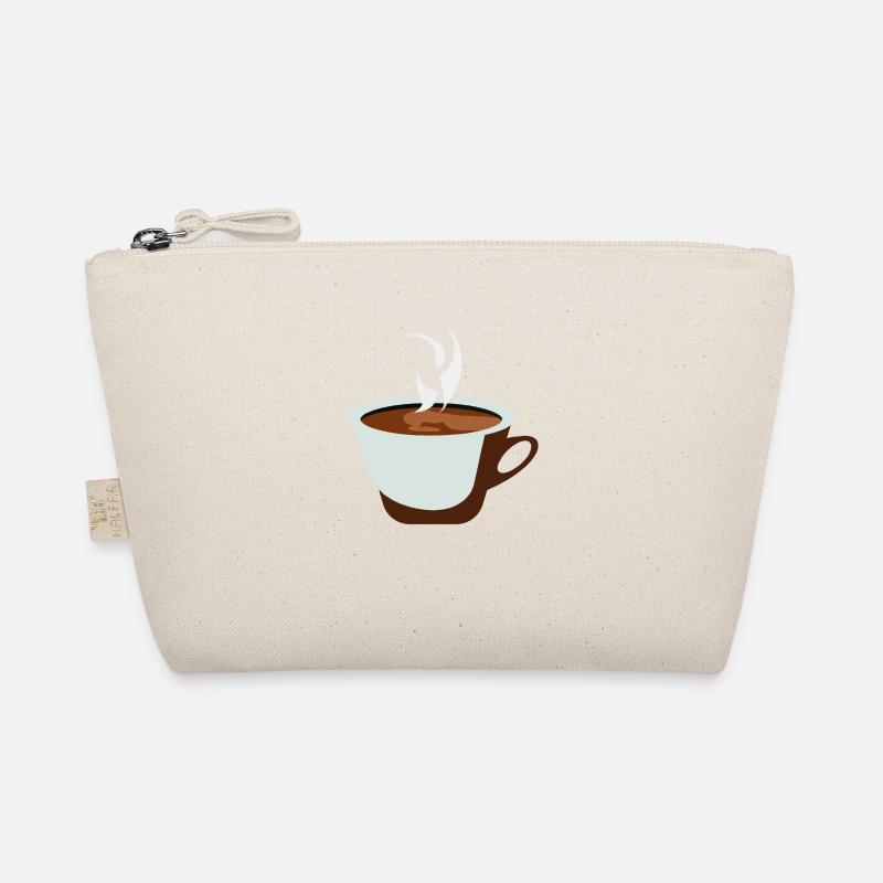 Kaffee Illustration Geschenkidee für Kaffeetrinker Bio-Täschchen