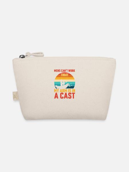 Fishing Funny Gift Fisherman Fishing Humor Gift - Organic Pouch - nature - Front