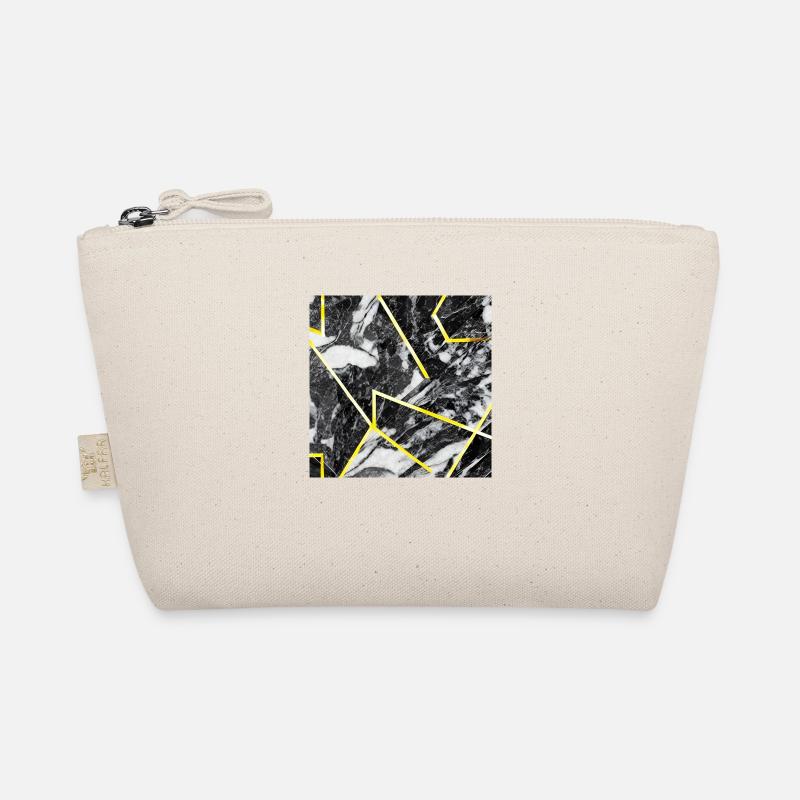 Marmor Schwarz Gold Geometrische Textur Bio-Täschchen
