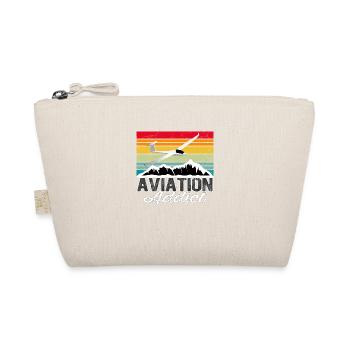 Aviation Addict Sunset - Vintage Gift Pilot - Organic Pouch - nature - Front