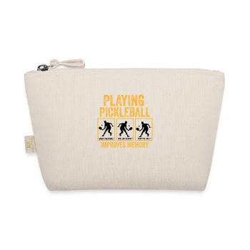playing pickleball improves memory Funny Gift - Organic Pouch - nature - Front