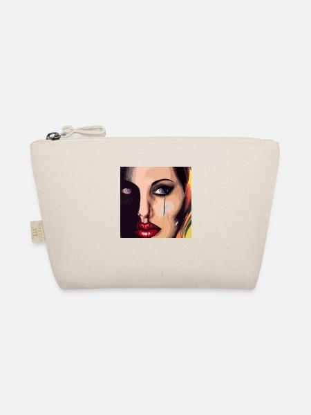 Portrait of a woman, digital painting - Organic Pouch - nature - Front