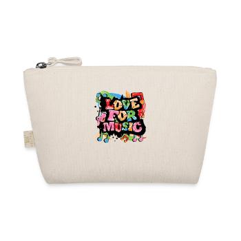 Music Lover Textkunst - Graffiti Grunge Stil - Bio-Täschchen - Natur - Vorne