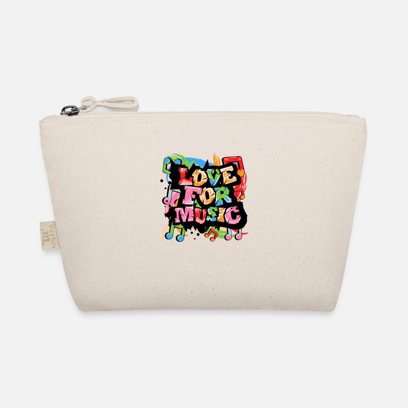 Music Lover Textkunst - Graffiti Grunge Stil Bio-Täschchen