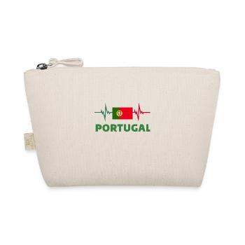 Portugal Fußball 2022 Herzschlag Portugal Fußball - Bio-Täschchen - Natur - Vorne