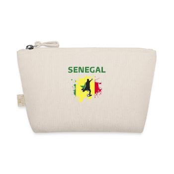 Senegal Fußball 2022 Senegalesischer Fußballfan - Bio-Täschchen - Natur - Vorne