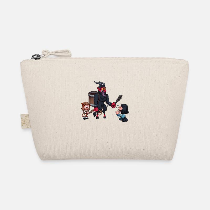 Krampus bestraft Kinder - Bio-Täschchen - Natur
