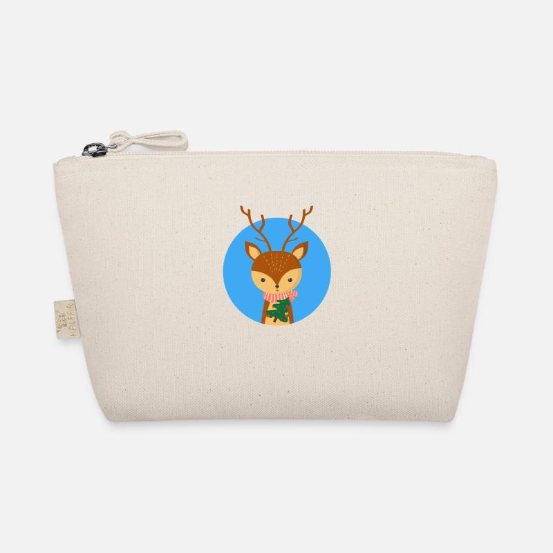 Deer and Christmas tree Organic Pouch