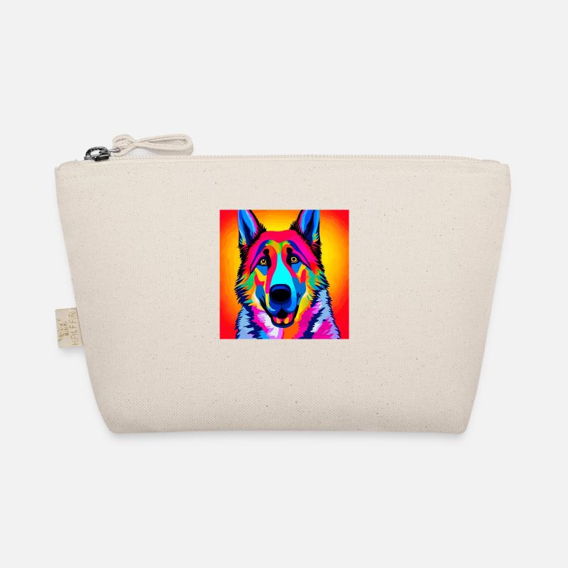 Deutscher Schäferhund, digitale Malerei, Bio-Täschchen