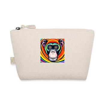 Illustration of a portrait of a chimpanzee - Organic Pouch - nature - Front