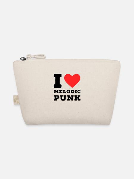 I love melodic punk - Organic Pouch - nature - Front