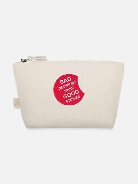 bad decisions great stories - Organic Pouch - nature - Front