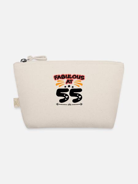 Fabulous At 55 - Organic Pouch - nature - Front