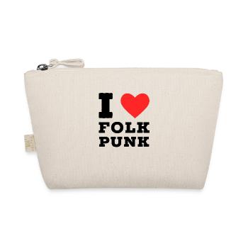 I love folk punk - Organic Pouch - nature - Front