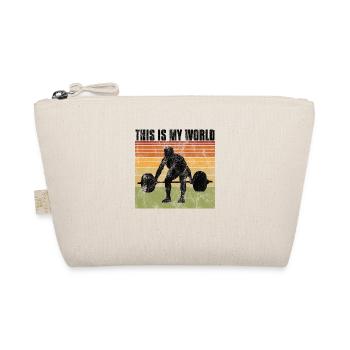 Bodybuilding this is my world Bodybuilder retro - Bio-Täschchen - Natur - Vorne