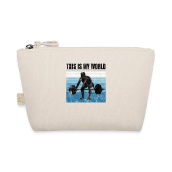 Bodybuilding this is my world Bodybuilder retro - Bio-Täschchen - Natur - Vorne