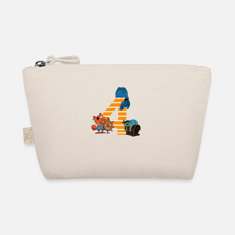 Pirat 4 Jahre Geburtstagsshirt Geschenkidee Bio-Täschchen