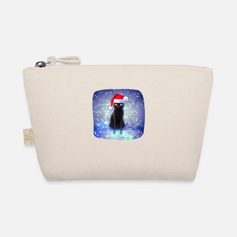 Chat enveloppé dans des lumières de Noël Trousse biologique