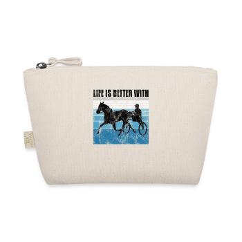 La vie est meilleure avec Harness Racing Trotting Trot - Trousse biologique - nature - Devant