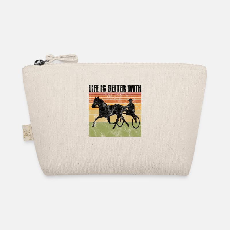 Life is better with Harness Racing Trotting Trot Organic Pouch