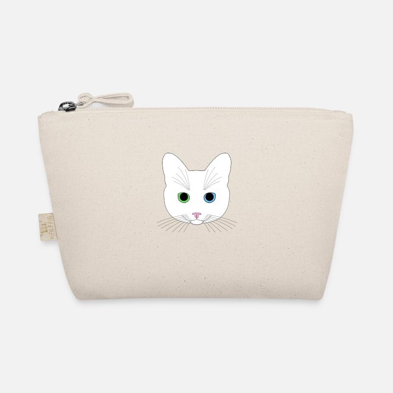 Chat blanc yeux vert bleu Trousse biologique