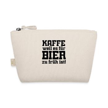 Kaffe weil es für Bier zu früh ist - Bio-Täschchen - Natur - Vorne