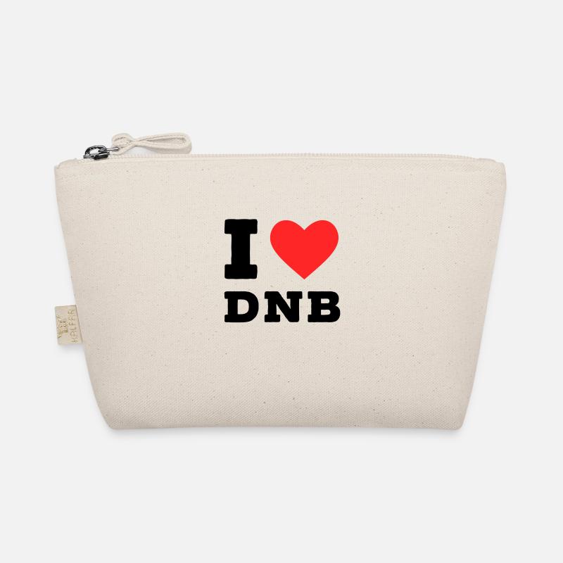 Ich liebe dnb - Bio-Täschchen - Natur