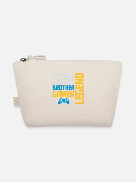 son brother gamer legend - Bio-Täschchen - Natur - Vorne