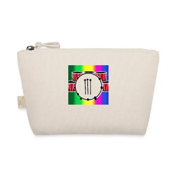 Drums in front of rainbow - Organic Pouch - nature - Front