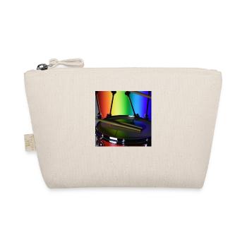 Drums in front of rainbow - Organic Pouch - nature - Front