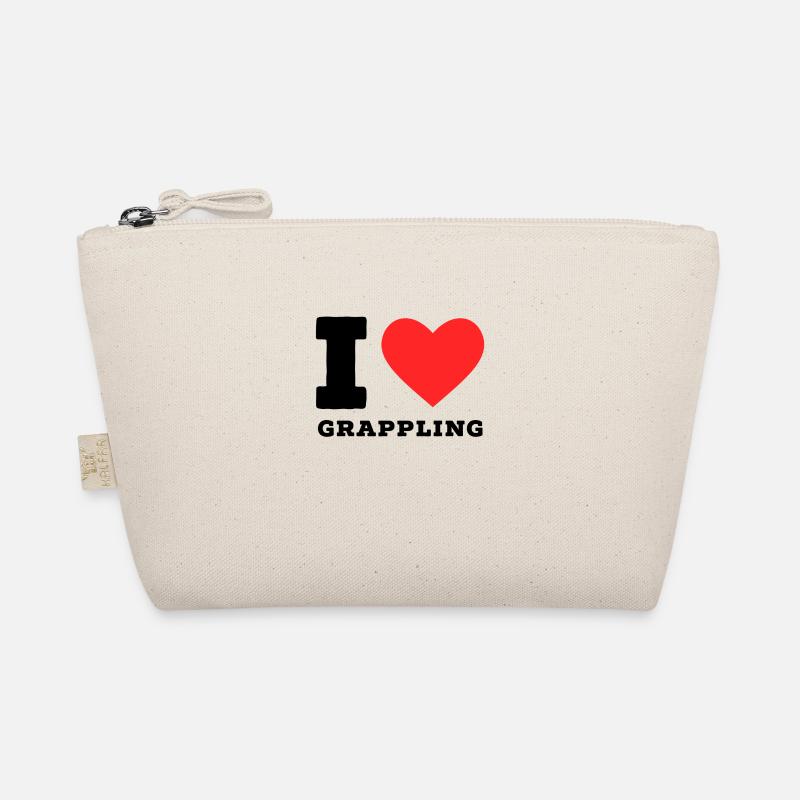 I love grappling - Organic Pouch - nature