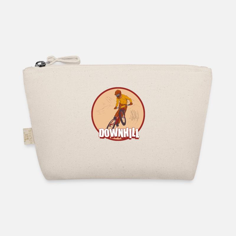 downhill down mountain biking vintage style - Organic Pouch - nature