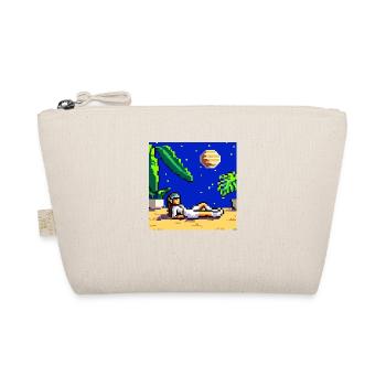 astronaut lounging in a tropical resort in space - Organic Pouch - nature - Front