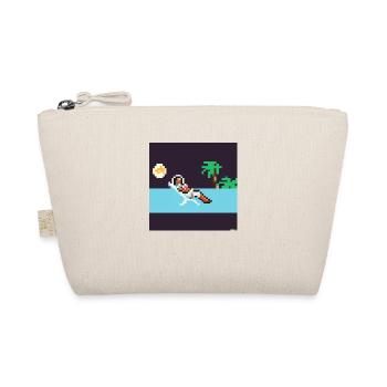 Astronaut lounging in a tropical resort in space - Organic Pouch - nature - Front