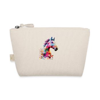 Colorful abstract geometric horse - Organic Pouch - nature - Front