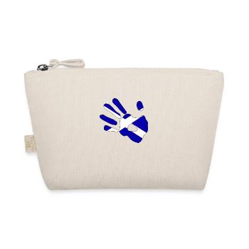 Scotland Flag Hand Print Silhouette - Organic Pouch - nature - Front