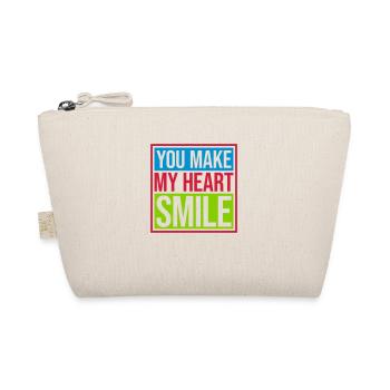 make my heart smile - Bio-Täschchen - Natur - Vorne