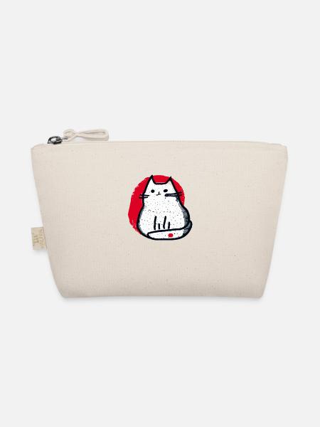 Katzen Japan - Bio-Täschchen - Natur - Vorne