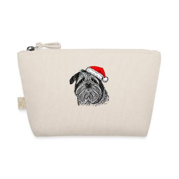 Weihnachten Hund süß lustig Hunde Tier Welpe 3 - Bio-Täschchen - Natur - Vorne